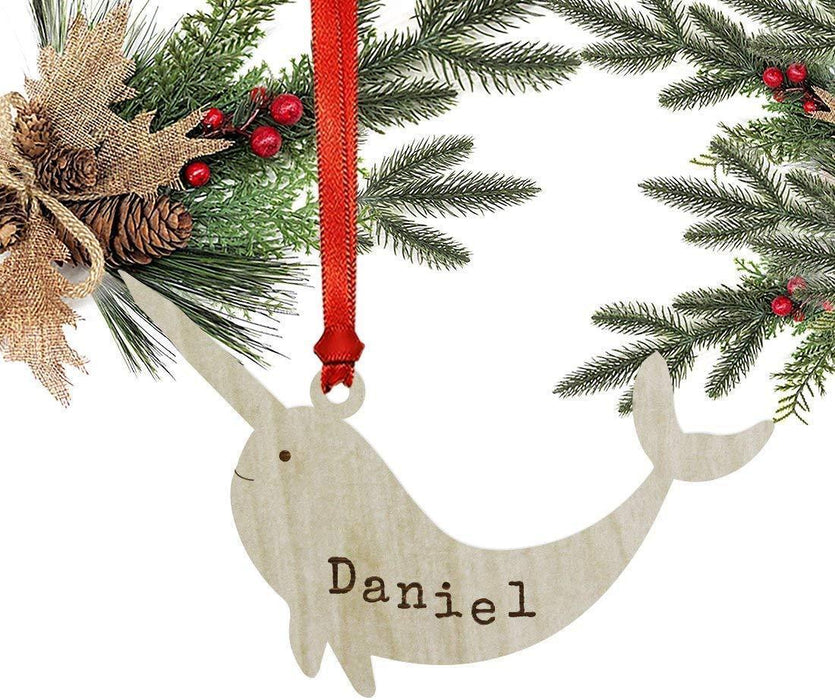 Personalized Laser Engraved Wood Christmas Ornament, First Christmas as Big Brother, Custom Name, Deer Antlers-Set of 1-Andaz Press-
