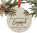 Personalized Laser Engraved Wood Christmas Ornament Our First Christmas Engaged Custom Name Snowflakes-Set of 1-Andaz Press-