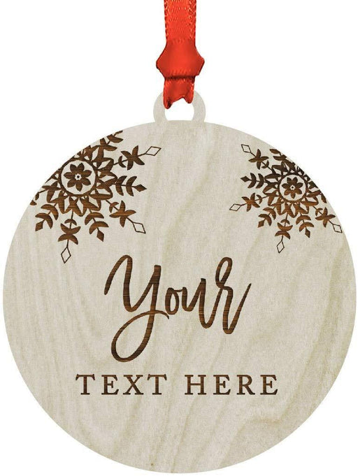 Personalized Laser Engraved Wood Christmas Ornament, Our First Home, Custom Name-Set of 1-Andaz Press-