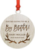 Personalized Laser Engraved Wood Christmas Ornament, You're Going to be an Aunt!, Custom Name & Date, Snowflakes-Set of 1-Andaz Press-