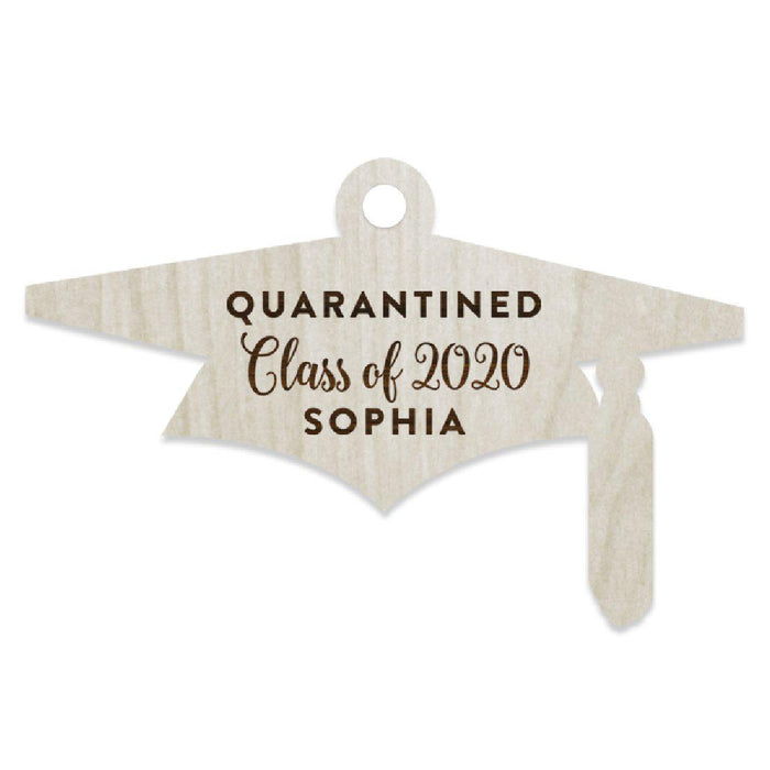 Personalized Laser Engraved Wood Quarantine Social Distance Pandemic Christmas Ornament Keepsake Shaped Design-Set of 1-Andaz Press-Heart-