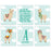 Personalized Llama Theme Nursery Room Hanging Wall Art, Aqua Llama Sky Clouds, You are Braver Than You Believe-Set of 6-Andaz Press-