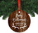 Personalized Metal Christmas Ornament, Custom Name, Custom Month, Custom Year, Rustic Wood-Set of 1-Andaz Press-