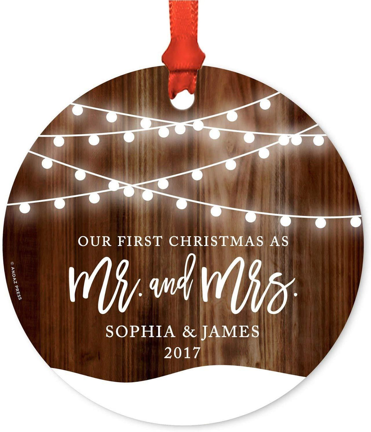 Mr & Mrs Personalized Couples Wooden Luggage Tags - Bamboo