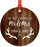 Personalized Metal Christmas Ornament, Our First Christmas As Mr. and Mrs., Custom Name & Year, Rustic Wood with Deer Antlers-Set of 1-Andaz Press-