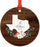 Personalized Metal Christmas Ornament, Rustic Wood with Florals, Texas, Custom Name-Set of 1-Andaz Press-