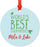 Personalized Metal Christmas Ornament, World's Best Godparents, Red Green Holiday Mistletoe, Custom Name-Set of 1-Andaz Press-