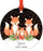 Personalized Metal Christmas Ornament, Your Text Here, Watercolor Fox in Snow-Set of 1-Andaz Press-