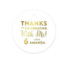 Personalized Metallic Gold Ink Thanks for Celebrating with Me Round Circle Birthday Gift Tags-Set of 24-Andaz Press-