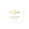 Personalized Metallic Gold Ink with Thanks from Fancy Frame Square Wedding Gift Tags-Set of 24-Andaz Press-