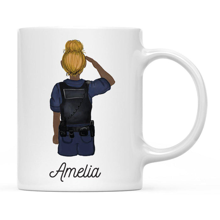 Personalized Police Officer Coffee Mug Part 1-Set of 1-Andaz Press-Female Police Officer 1-