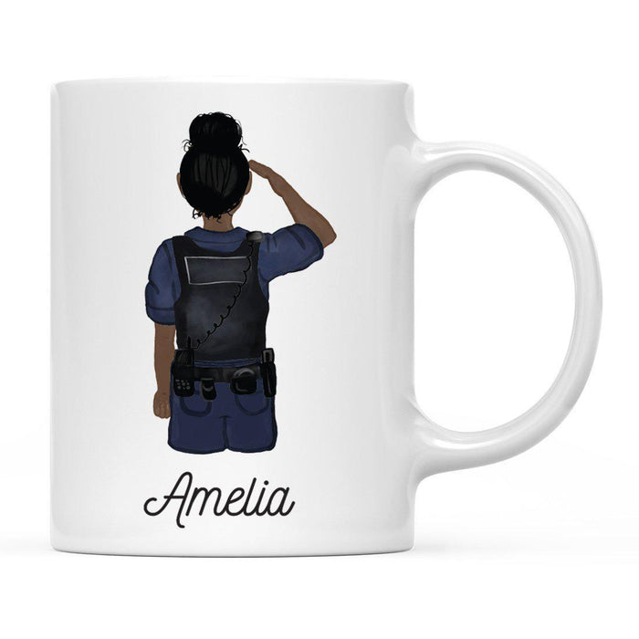 Personalized Police Officer Coffee Mug Part 1-Set of 1-Andaz Press-Female Police Officer 1-