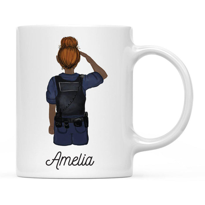 Personalized Police Officer Coffee Mug Part 1-Set of 1-Andaz Press-Female Police Officer 1-