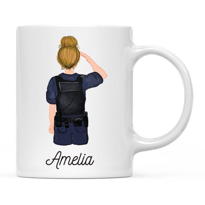 Personalized Police Officer Coffee Mug Part 1-Set of 1-Andaz Press-Female Police Officer 1-