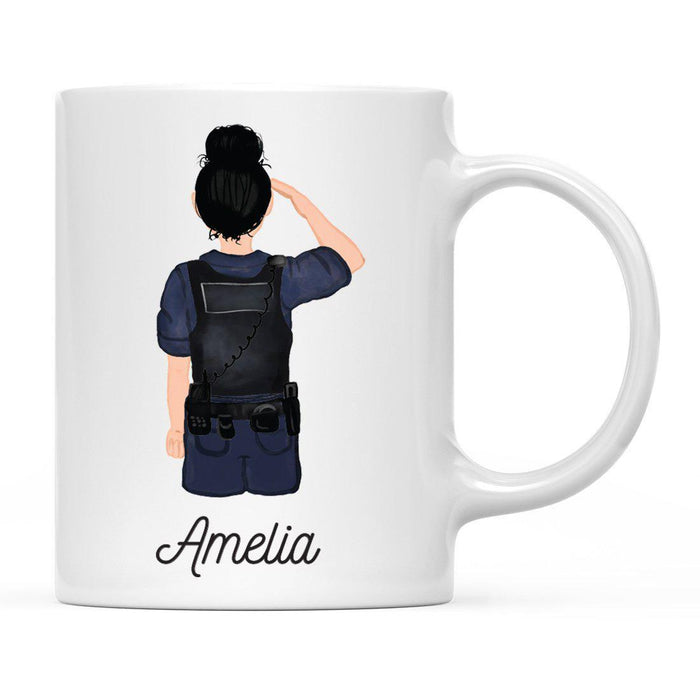 Personalized Police Officer Coffee Mug Part 1-Set of 1-Andaz Press-Female Police Officer 1-