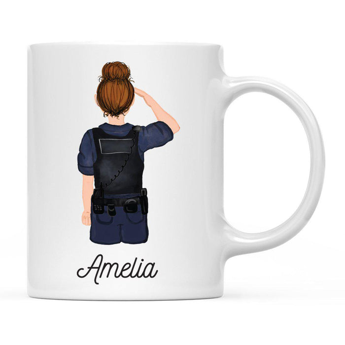 Personalized Police Officer Coffee Mug Part 1-Set of 1-Andaz Press-Female Police Officer 1-