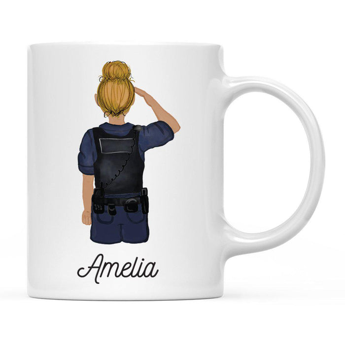 Personalized Police Officer Coffee Mug Part 1-Set of 1-Andaz Press-Female Police Officer 1-