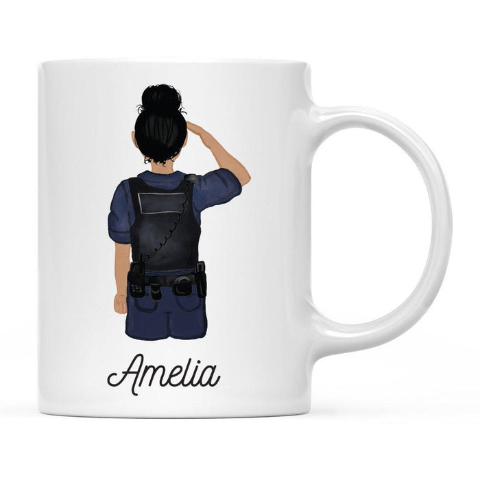 Personalized Police Officer Coffee Mug Part 1-Set of 1-Andaz Press-Female Police Officer 1-