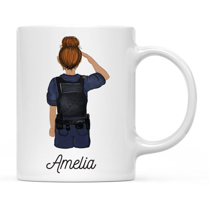 Personalized Police Officer Coffee Mug Part 1-Set of 1-Andaz Press-Female Police Officer 1-