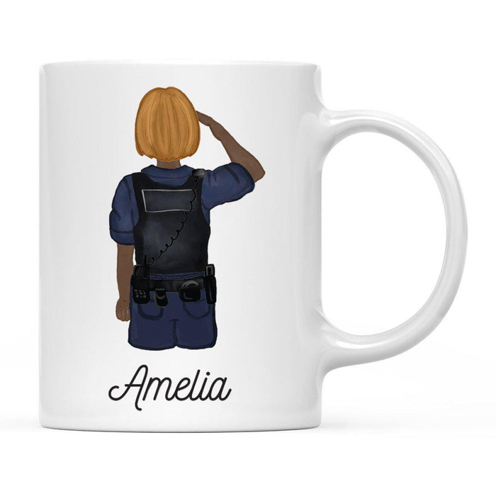 Personalized Police Officer Coffee Mug Part 1-Set of 1-Andaz Press-Female Police Officer 1-