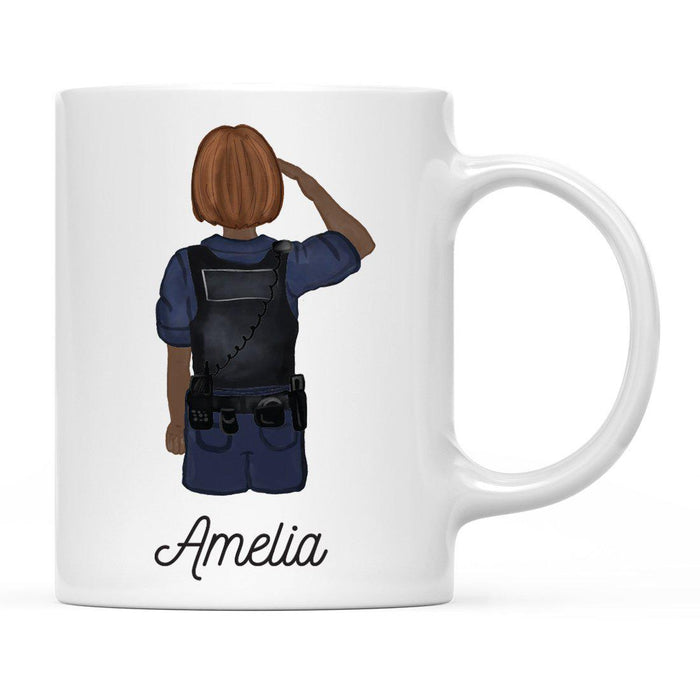 Personalized Police Officer Coffee Mug Part 1-Set of 1-Andaz Press-Female Police Officer 1-
