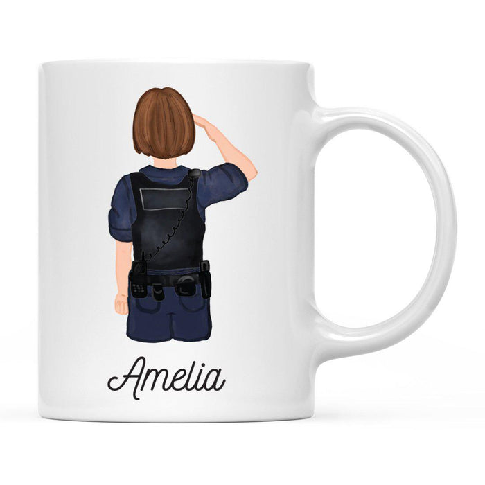 Personalized Police Officer Coffee Mug Part 1-Set of 1-Andaz Press-Female Police Officer 1-