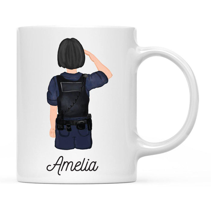 Personalized Police Officer Coffee Mug Part 1-Set of 1-Andaz Press-Female Police Officer 1-