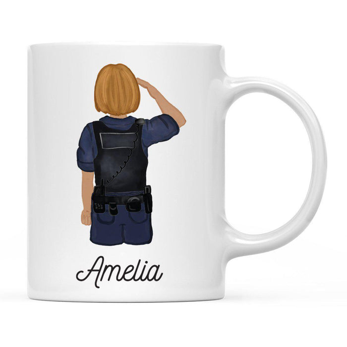 Personalized Police Officer Coffee Mug Part 1-Set of 1-Andaz Press-Female Police Officer 1-