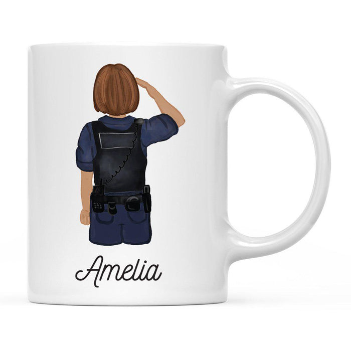 Personalized Police Officer Coffee Mug Part 1-Set of 1-Andaz Press-Female Police Officer 1-