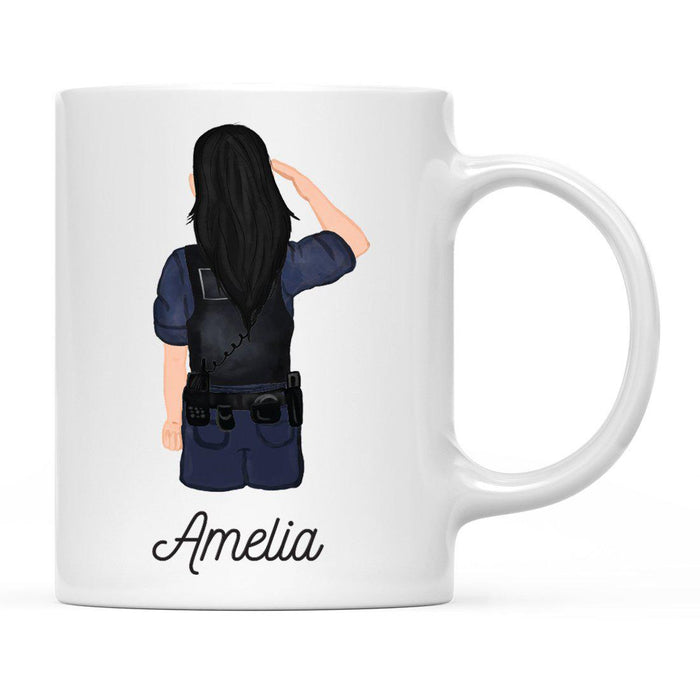 Personalized Police Officer Coffee Mug Part 1-Set of 1-Andaz Press-Female Police Officer 1-