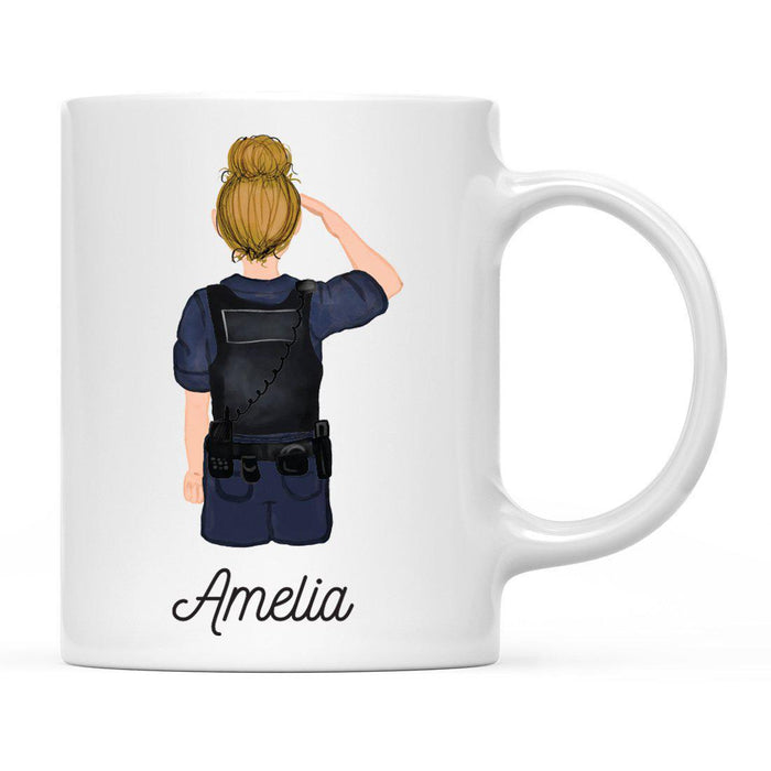 Personalized Police Officer Coffee Mug Part 1-Set of 1-Andaz Press-Female Police Officer 13-