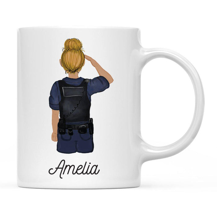 Personalized Police Officer Coffee Mug Part 1-Set of 1-Andaz Press-Female Police Officer 16-