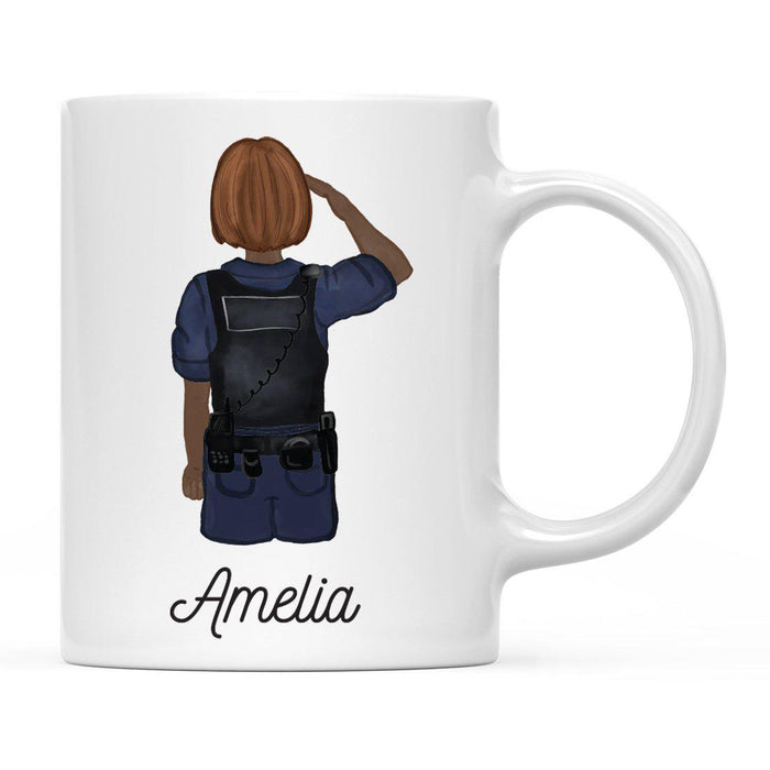 Personalized Police Officer Coffee Mug Part 1-Set of 1-Andaz Press-Female Police Officer 20-