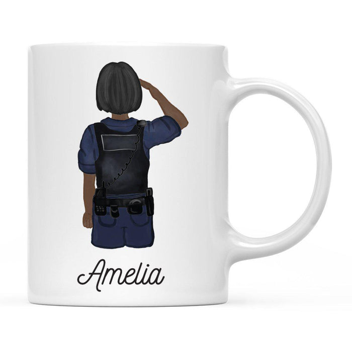 Personalized Police Officer Coffee Mug Part 1-Set of 1-Andaz Press-Female Police Officer 21-
