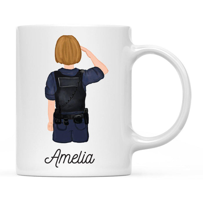 Personalized Police Officer Coffee Mug Part 1-Set of 1-Andaz Press-Female Police Officer 22-