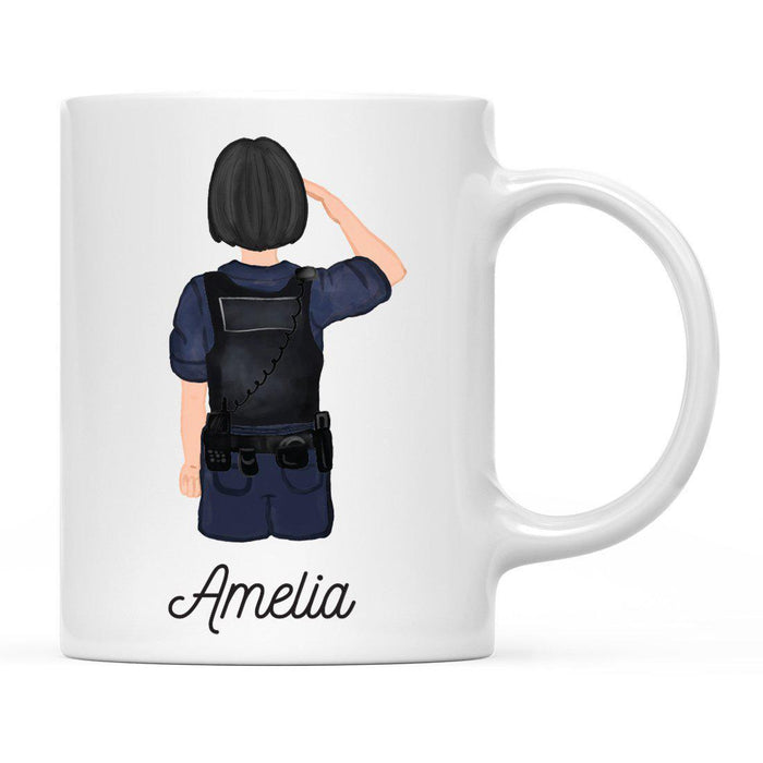 Personalized Police Officer Coffee Mug Part 1-Set of 1-Andaz Press-Female Police Officer 24-