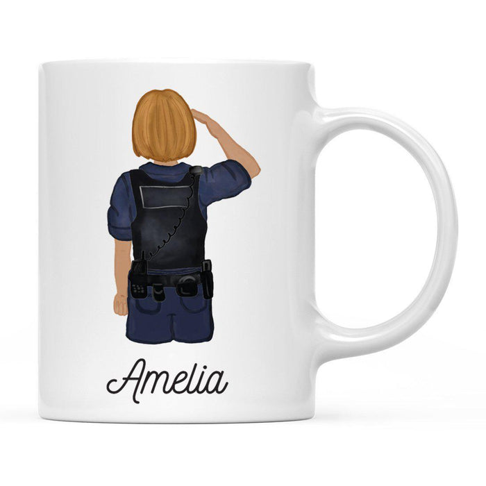 Personalized Police Officer Coffee Mug Part 1-Set of 1-Andaz Press-Female Police Officer 25-