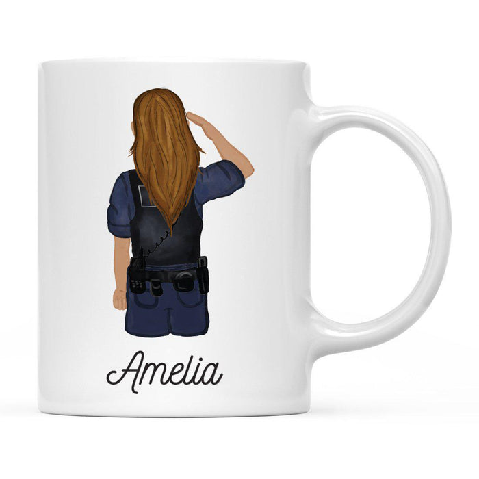 Personalized Police Officer Coffee Mug Part 1-Set of 1-Andaz Press-Female Police Officer 8-