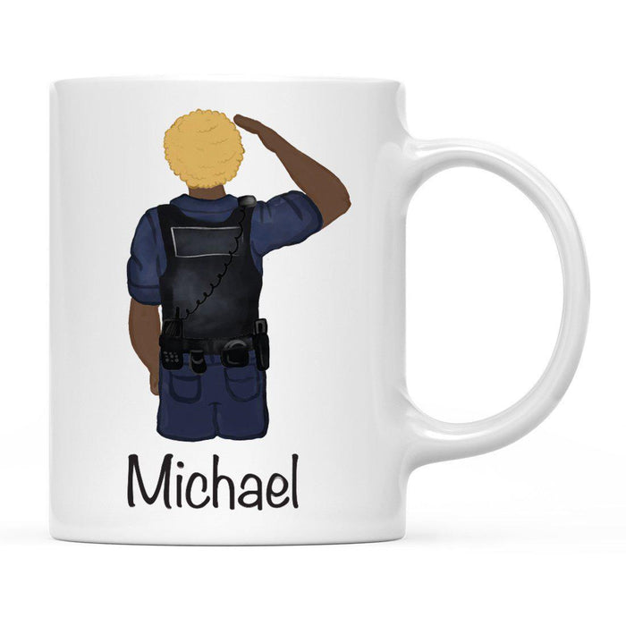 Personalized Police Officer Coffee Mug Part 2-Set of 1-Andaz Press-Male Police Officer 1-