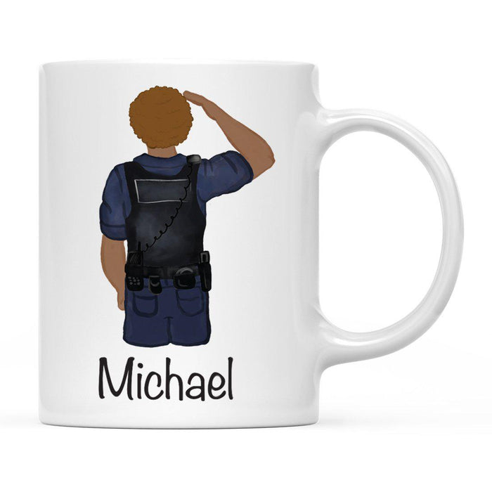 Personalized Police Officer Coffee Mug Part 2-Set of 1-Andaz Press-Male Police Officer 1-