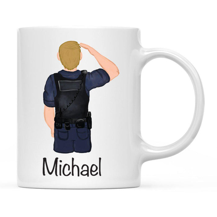 Personalized Police Officer Coffee Mug Part 2-Set of 1-Andaz Press-Male Police Officer 1-