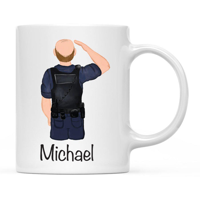 Personalized Police Officer Coffee Mug Part 2-Set of 1-Andaz Press-Male Police Officer 1-