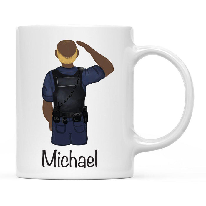 Personalized Police Officer Coffee Mug Part 2-Set of 1-Andaz Press-Male Police Officer 1-