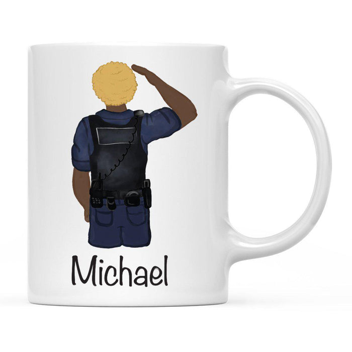 Personalized Police Officer Coffee Mug Part 2-Set of 1-Andaz Press-Male Police Officer 13-