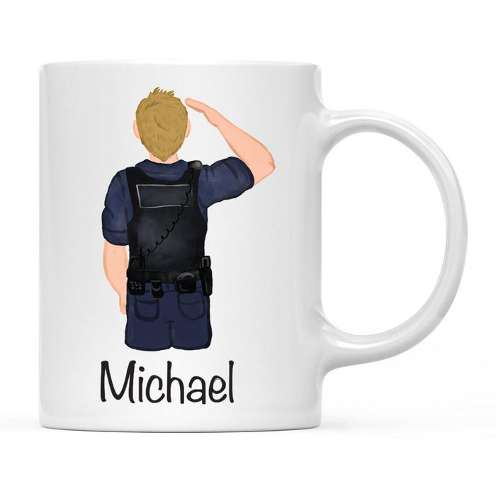 Personalized Police Officer Coffee Mug Part 2-Set of 1-Andaz Press-Male Police Officer 20-