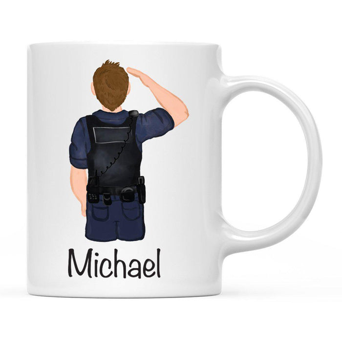 Personalized Police Officer Coffee Mug Part 2-Set of 1-Andaz Press-Male Police Officer 21-
