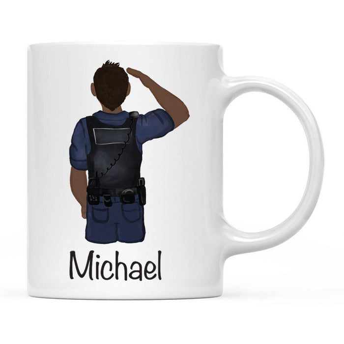 Personalized Police Officer Coffee Mug Part 2-Set of 1-Andaz Press-Male Police Officer 22-