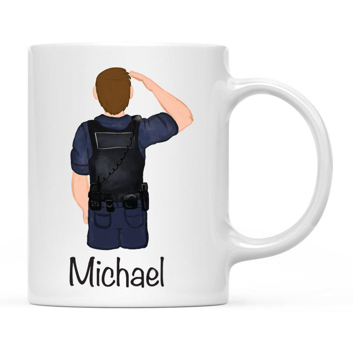 Personalized Police Officer Coffee Mug Part 2-Set of 1-Andaz Press-Male Police Officer 28-