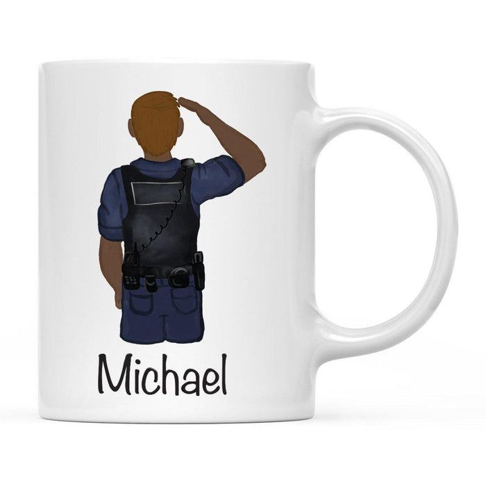 Personalized Police Officer Coffee Mug Part 2-Set of 1-Andaz Press-Male Police Officer 31-