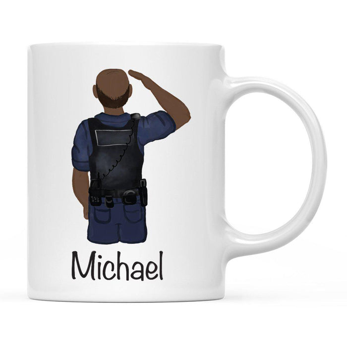 Personalized Police Officer Coffee Mug Part 2-Set of 1-Andaz Press-Male Police Officer 4-